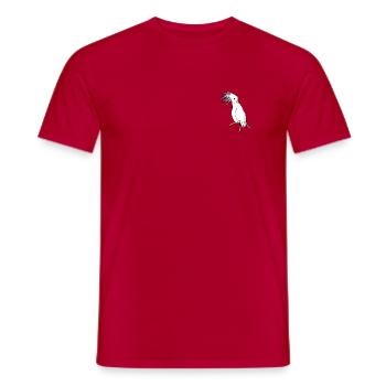 Cagou or Crested Kagou from New Caledonia - Men's T-Shirt - red - Front - AI Model Male 178 dark (178cm)