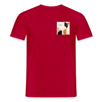 Modern Flow Geometrie - Männer T-Shirt - Rot - Vorne - AI Model Male 178 dark (178cm)