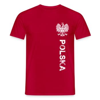 Polska - T-shirt homme - rouge - Devant - AI Model Male 178 dark (178cm)