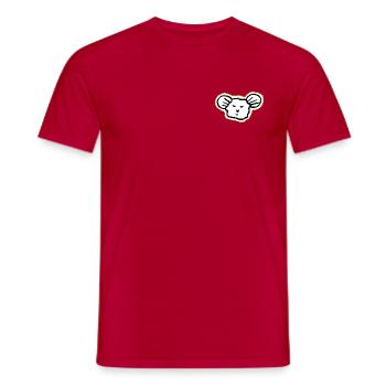 Visage de souris cool et décontracté - T-shirt homme - rouge - Devant - AI Model Male 178 dark (178cm)