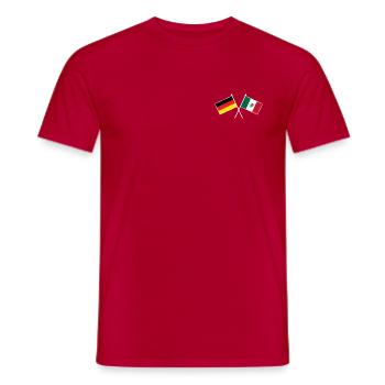 Germany x Mexico Crossed Friendship Flags - Männer T-Shirt - Rot - Vorne - AI Model Male 178 dark (178cm)