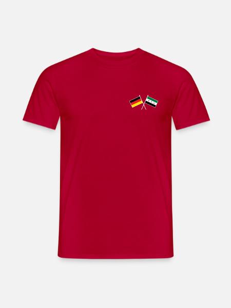 Germany x Syria Friendship Flags - Männer T-Shirt - Rot