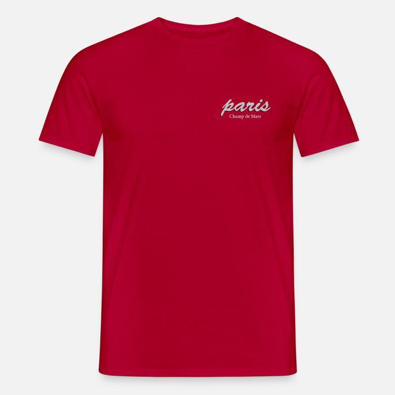 Paris Champ de Mars Vintage Script - Men’s T-shirt - red