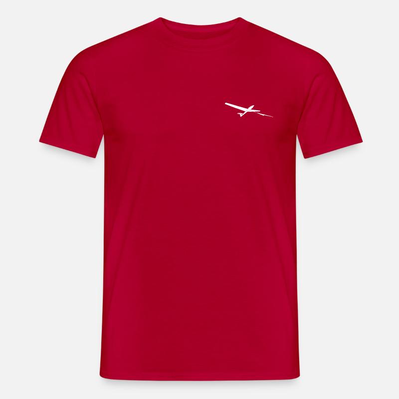 Glider Winch Launch Gliding Pilot Logo - Men’s T-shirt - red