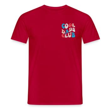 Cool Dads Club Retro Typo - Men's T-Shirt - red - Front - AI Model Male 178 dark (178cm)