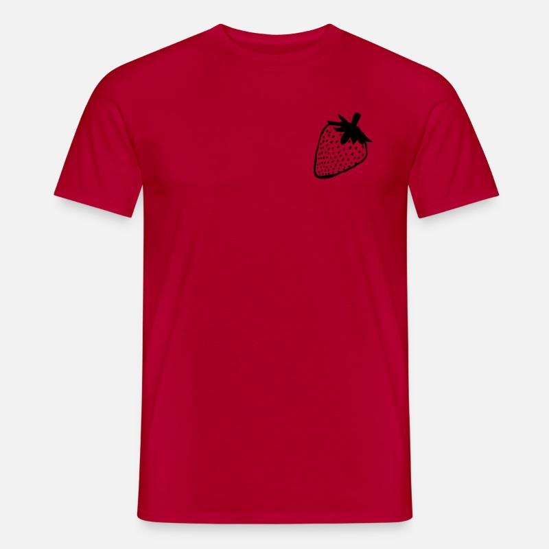Erdbeere - Männer T-Shirt - Rot