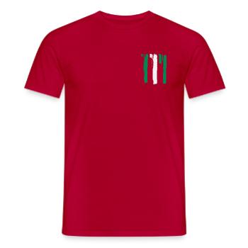 Nigeria flag - Men's T-Shirt - red - Front - AI Model Male 178 dark (178cm)