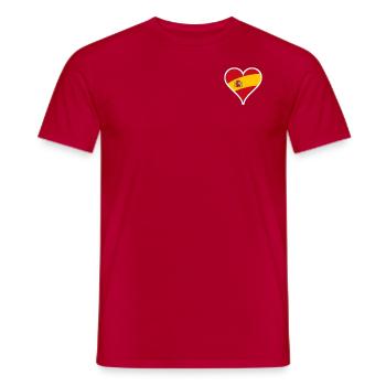 Le coeur espagnol - T-shirt homme - rouge - Devant - AI Model Male 178 dark (178cm)