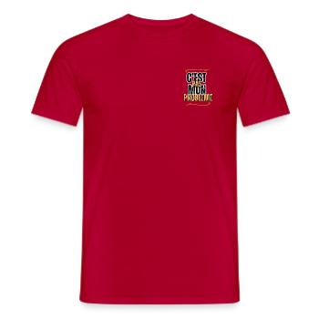 c'est pas mon problème - T-shirt homme - rouge - Devant - AI Model Male 178 dark (178cm)