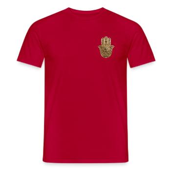 Symbole & Religion - Main de Fatma - T-shirt homme - rouge - Devant - AI Model Male 178 dark (178cm)