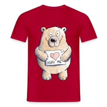 Hug Me Bär I Teddy Love - T-shirt homme - rouge - Devant - AI Model Male 178 dark (178cm)