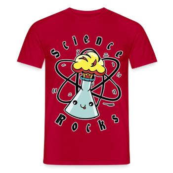La science roche - T-shirt homme - rouge - Devant - AI Model Male 178 dark (178cm)
