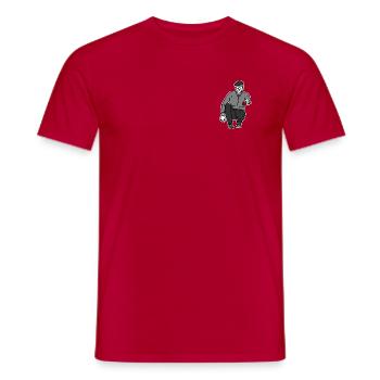 Petanque Spieler Linkshänder - Männer T-Shirt - Rot - Vorne - AI Model Male 178 dark (178cm)