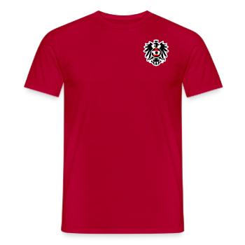 Österreich Adler Fußball - Männer T-Shirt - Rot - Vorne - AI Model Male 178 dark (178cm)