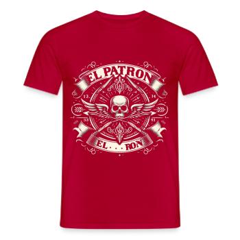 Le crâne d’El Patron avec des ailes - T-shirt homme - rouge - Devant - AI Model Male 178 dark (178cm)