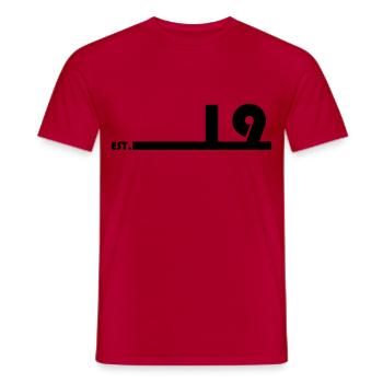 19_Black - Männer T-Shirt - Rot - Vorne - AI Model Male 178 dark (178cm)