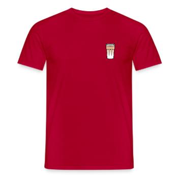 Lecker Latte Macchiato - Männer T-Shirt - Rot - Vorne - AI Model Male 178 dark (178cm)
