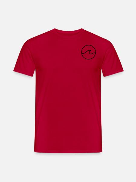 wave circle - Männer T-Shirt - Rot