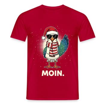 Seagull Santa Claus - Men's T-Shirt - red - Front - AI Model Male 178 dark (178cm)