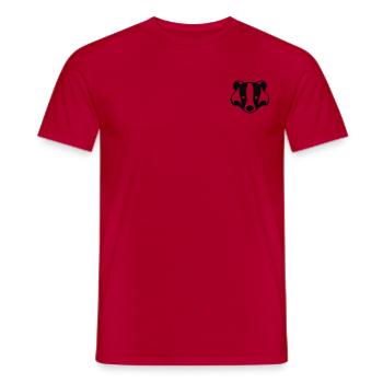 blaireau - T-shirt homme - rouge - Devant - AI Model Male 178 dark (178cm)
