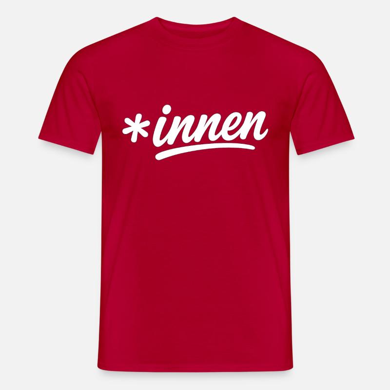 Inklusionsstern *innen Script - Männer T-Shirt - Rot