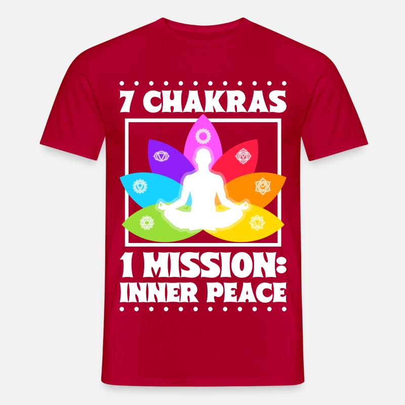 7 Chakren – Innerer Frieden - Männer T-Shirt - Rot