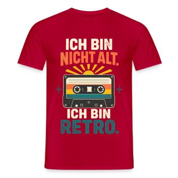 Ich bin nicht alt, ich bin retro – Spruch - Männer T-Shirt - Rot - Vorne - AI Model Male 178 dark (178cm)