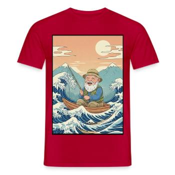 Kawaii Angler - Männer T-Shirt - Rot - Vorne - AI Model Male 178 dark (178cm)