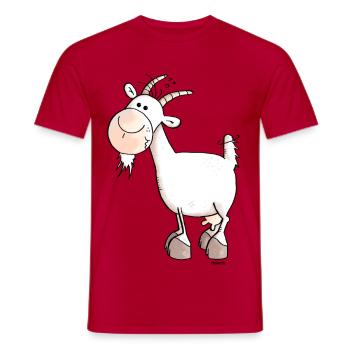Chèvre - Capra - Caprinés - T-shirt homme - rouge - Devant - AI Model Male 178 dark (178cm)