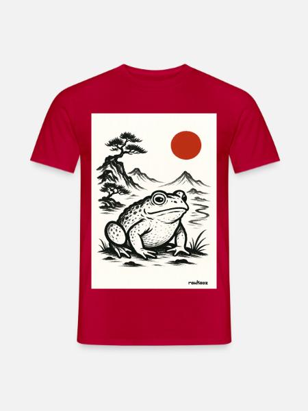 Frog Toad Under Japanese Sun - Men's T-Shirt - red