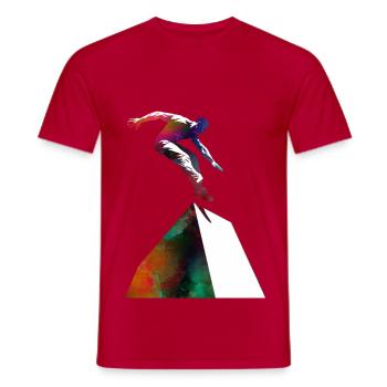 Parkour-Sportkunst - Männer T-Shirt - Rot - Vorne - AI Model Male 178 dark (178cm)