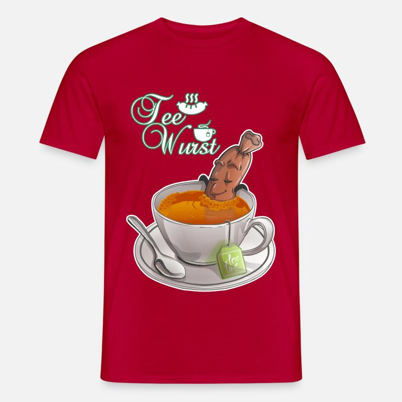Teewurst  - Männer T-Shirt - Rot