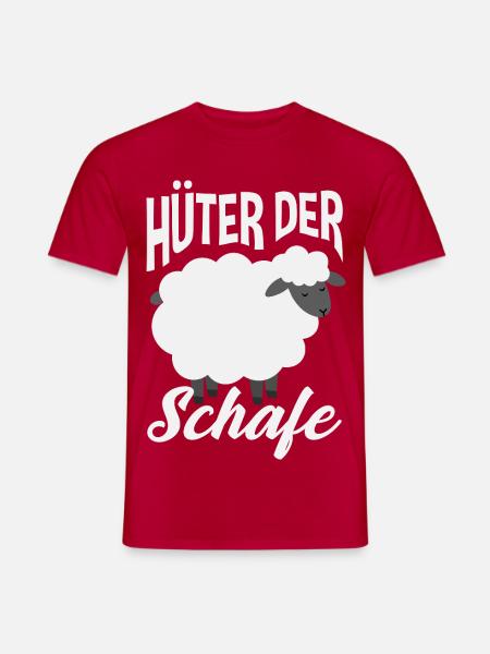 Hüter Der Schafe - Hirte Landwirt Bauer - Männer T-Shirt - Rot