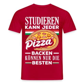 Pizza Backen Können Nur Die Besten - Männer T-Shirt - Rot - Vorne - AI Model Male 178 dark (178cm)