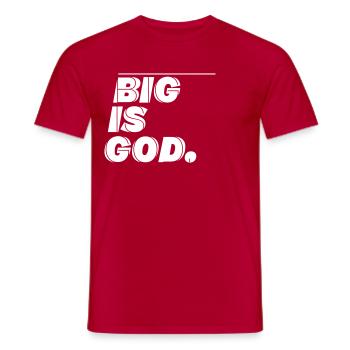 Big est dieu. - T-shirt homme - rouge - Devant - AI Model Male 178 dark (178cm)