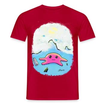 War-Squid - Men's T-Shirt - red - Front - AI Model Male 178 dark (178cm)
