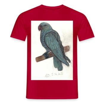 Papagei - Männer T-Shirt - Rot - Vorne - AI Model Male 178 dark (178cm)