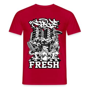Breakdance B-Boy Streetdance Design Hip Hop Danse - T-shirt homme - rouge - Devant - AI Model Male 178 dark (178cm)