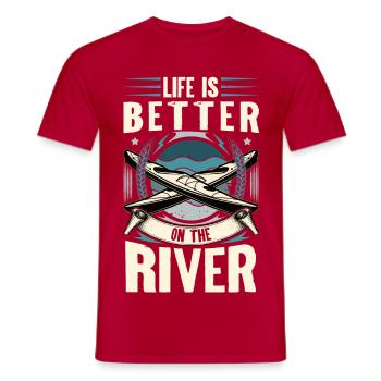 Kanu Kanut Kanutin Kanufahrer - Männer T-Shirt - Rot - Vorne - AI Model Male 178 dark (178cm)