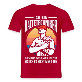 Kältetechniker Klimatechniker Handwerker Spruch - Männer T-Shirt - Rot - Vorne - AI Model Male 178 dark (178cm)