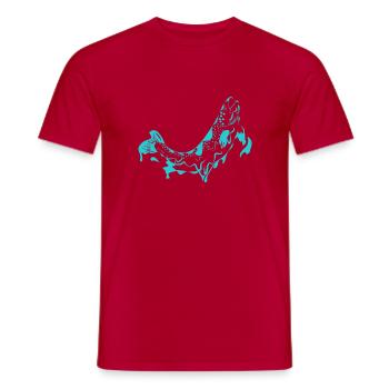 Salmon salmon fish - Men's T-Shirt - red - Front - AI Model Male 178 dark (178cm)
