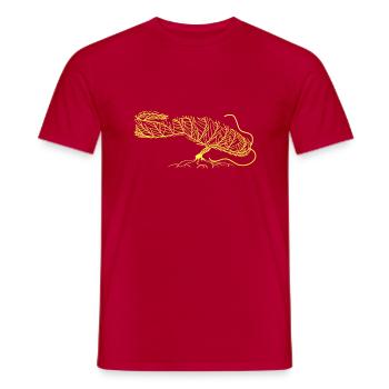 Poisson-chat poisson-chat - T-shirt homme - rouge - Devant - AI Model Male 178 dark (178cm)