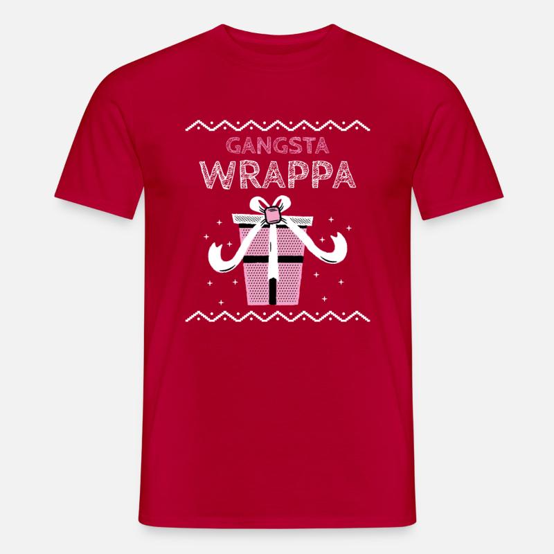 Lustige Weihnachtspullover - Männer T-Shirt - Rot