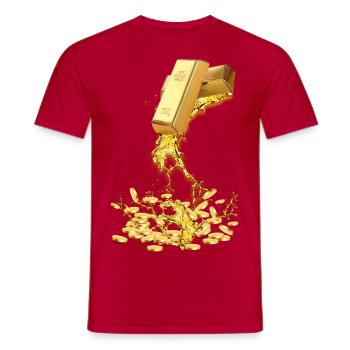 Melting Gold - Men's T-Shirt - red - Front - AI Model Male 178 dark (178cm)