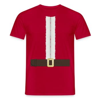 Weihnachtsmann Kostüm - Männer T-Shirt - Rot - Vorne - AI Model Male 178 dark (178cm)