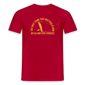 Relax and stay focused - Men's T-Shirt - red - Front - AI Model Male 178 dark (178cm)