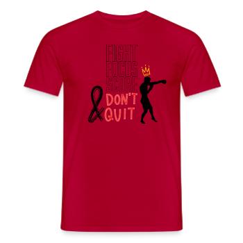 Fight Focus Score - Männer T-Shirt - Rot - Vorne - AI Model Male 178 dark (178cm)