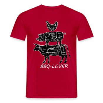 BBQ Lovers - Männer T-Shirt - Rot - Vorne - AI Model Male 178 dark (178cm)