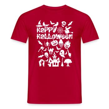 Halloween Halloween Halloween Halloween Halloween - T-shirt homme - rouge - Devant - AI Model Male 178 dark (178cm)