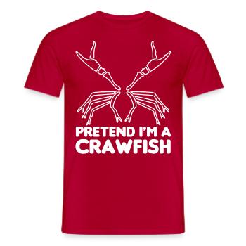 Pretend I'm a Crawfish Flusskrebs Halloween Kostüm - Männer T-Shirt - Rot - Vorne - AI Model Male 178 dark (178cm)